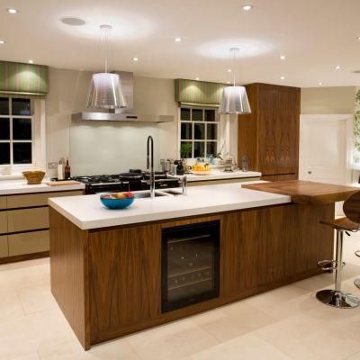 China Factory Modern MDF Burlywood Lacquer Kitchen Cupboard