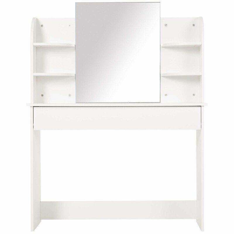 Particle Board Dressing Table with Mirror