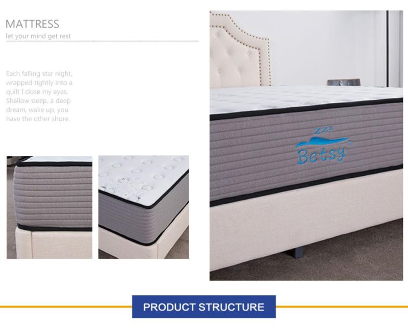 Home Furniture Pocket Spring Mattress with Tight Top Design