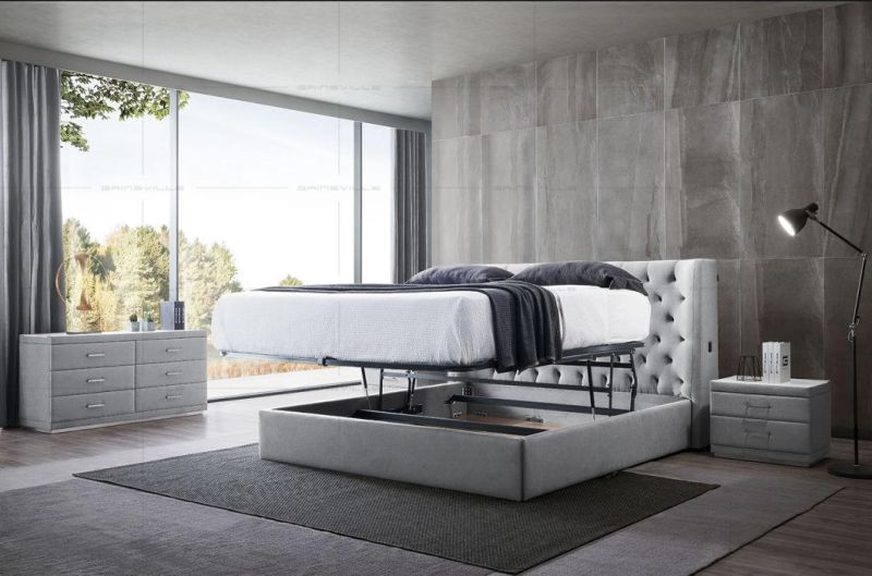 Classical Design Furniture King Size Queen Size Soft Bed Set Bedroom Furniture Gc1726