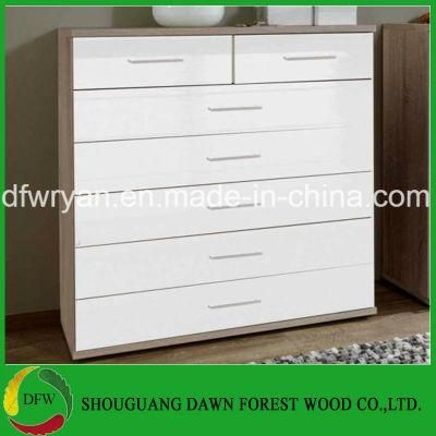 Chest of Drawers 7 Drawers High Gloss Black or White