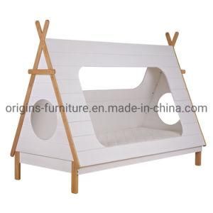 Kids Teepee Cabin Bed in White Solid Pine