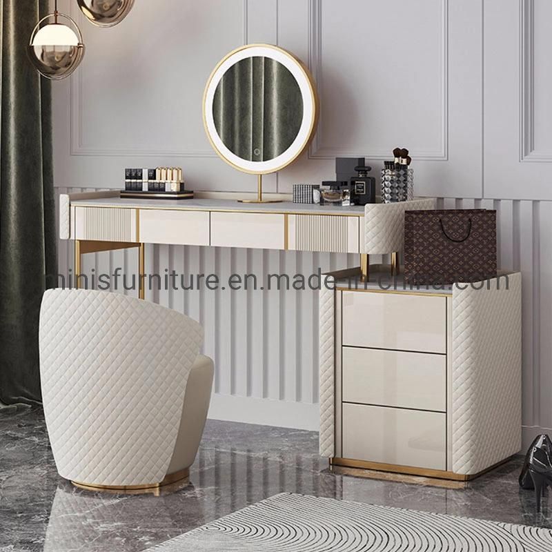 (MN-DR21) Home/Hotel Bedroom White Dressing Table Furniture Dresser with Mirror/Chair