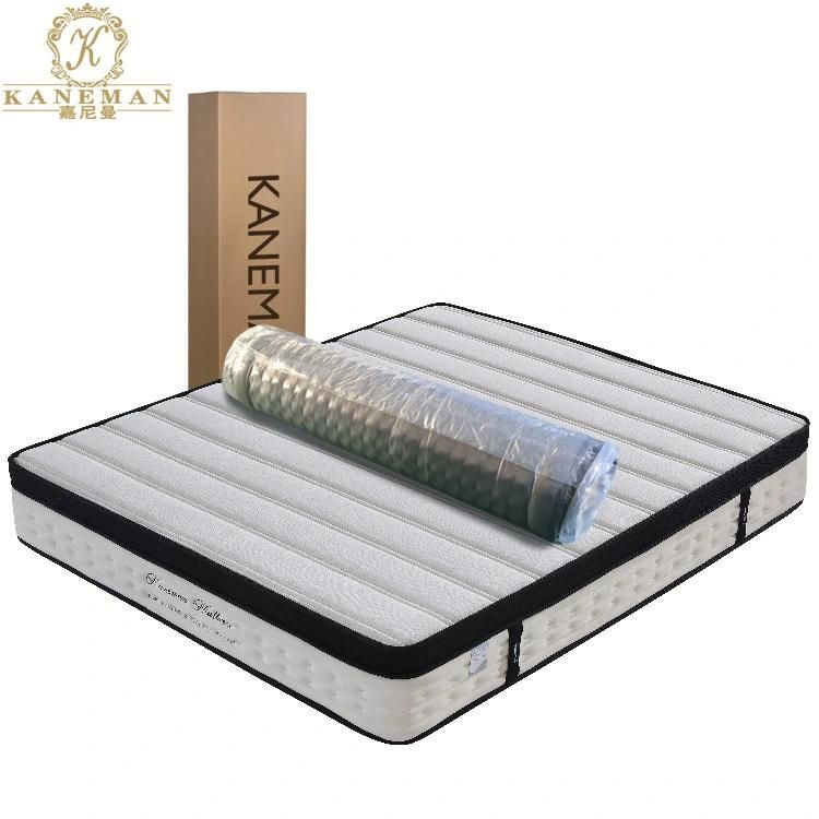 Popular Style 30cm Vacuum Roll up Pocket Spring Mattress Queen Size