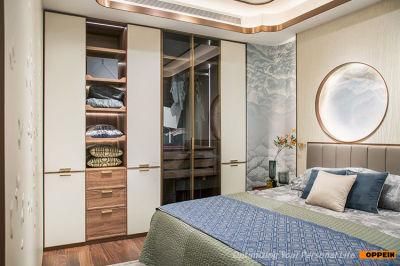 Oppein Custom Made Flat Pack Glass Door Thermofoil Wardrobes