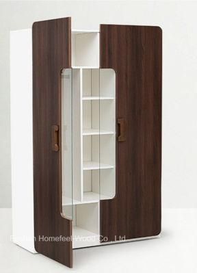 Modern Wooden Glass Door Wardrobe for Bedroom (HF-AL047)