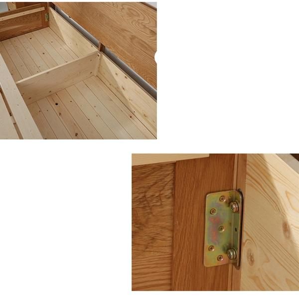 High Box Bed Solid Wood Double Bed Storage Bed
