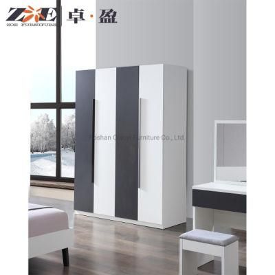 China Home Furniture Manufacturer Bedroom Standard MDF Plywood 4 Doors Wardrobe