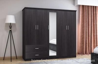 Wholesale Modern European Home Bedroom Furniture Wooden MDF Closet Wardrobe (HF-WF051321)