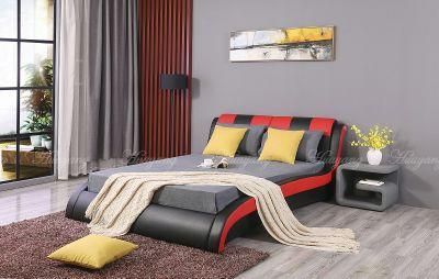 Huayang Simple Cotton and Linen Fabric Fashion Bedroom Double Bed Fabric Bed