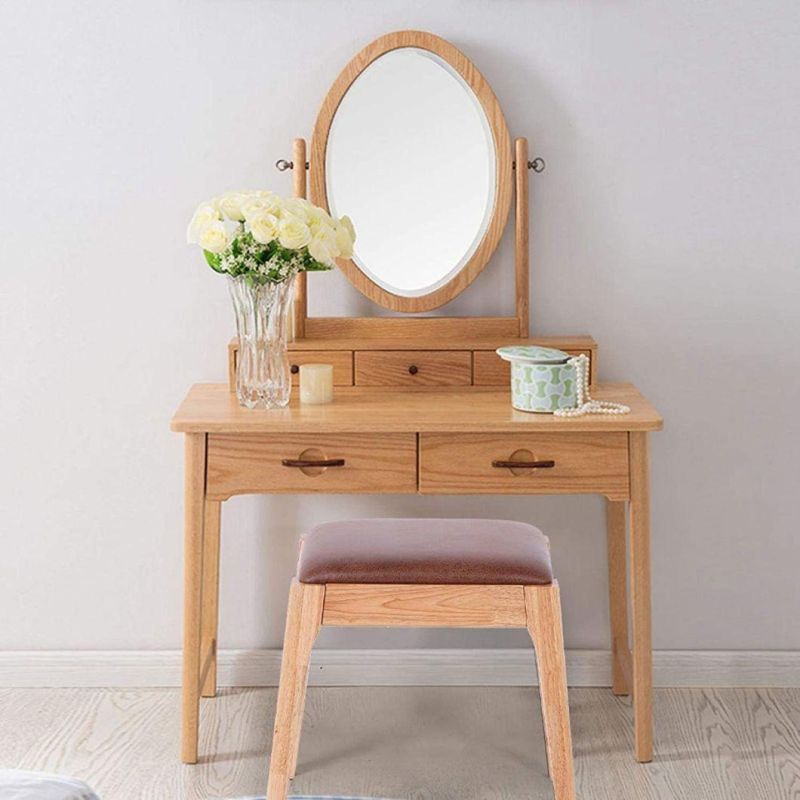 Modern Bedroom Furniture Contracted Solid Wood Makeup Stool