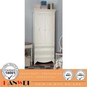 Wooden Furnituer-White Wardrobe with Drawer