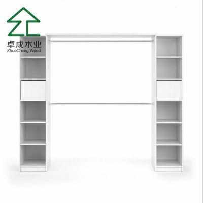 White Color 2 Drawer Open Closet with Handale