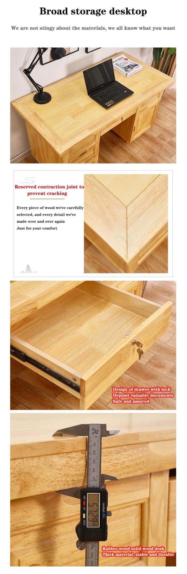 Wholesale Wooden Home Cabinet Dressing Table Desks MDF Customized Size Office Furniture Office Desk