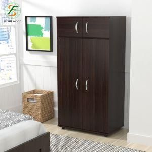 Italian Four Door Coffee Wardrobe Armoire From China