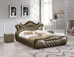 Modern Bedroom Furniture, Italian Design PU Leather Bed Upholstered Bed