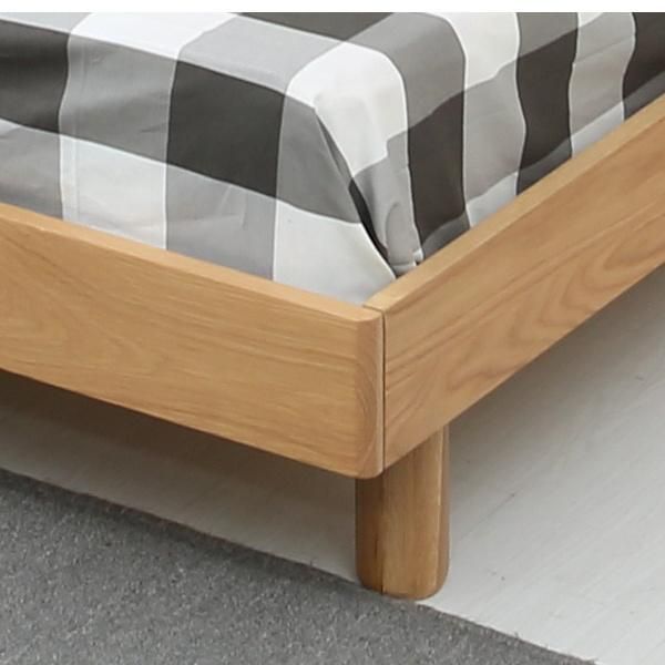 Eco-Friendly Solid Wood Double Bed Bedroom Bed Socket Bed