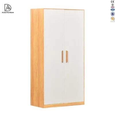 Home Furniture 2 Door Metal Clothes Cabinet Wardrobe for Storage