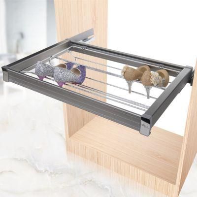 (HZL905B) Aluminum and Iron Drawer Shoes Rack for Wardrobe