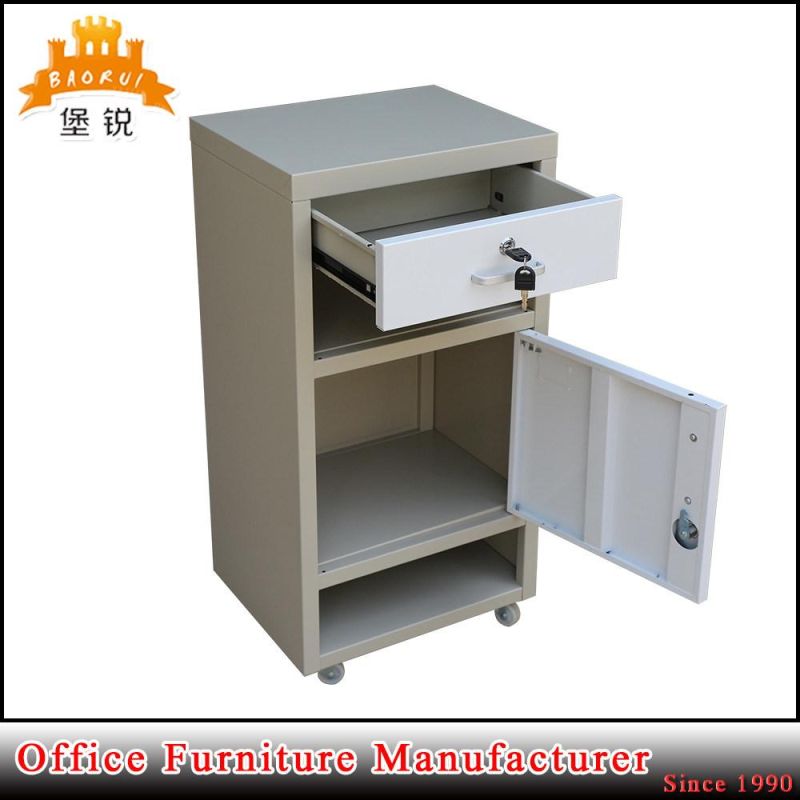 Jas-109 Best Selling Metal Steel Hospital Bedside Cabinet with Castors