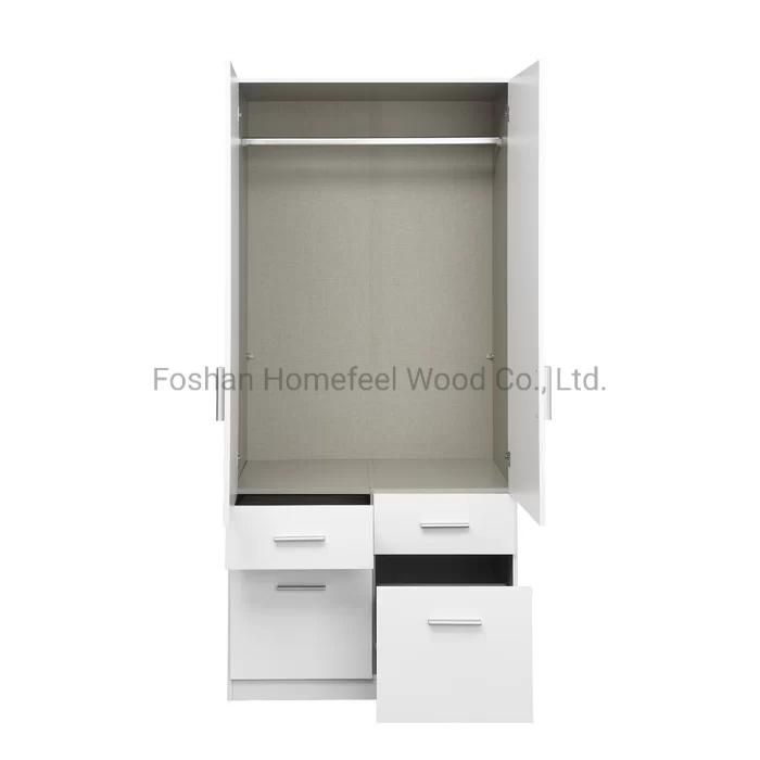 Hot Sales Furniture Simple Two Door Design Bedroom Wooden Wardrobe (HF-WB33)