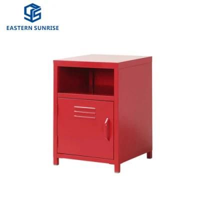 High Quality Bedroom Furniture Metal Steel Bedside Cabinet