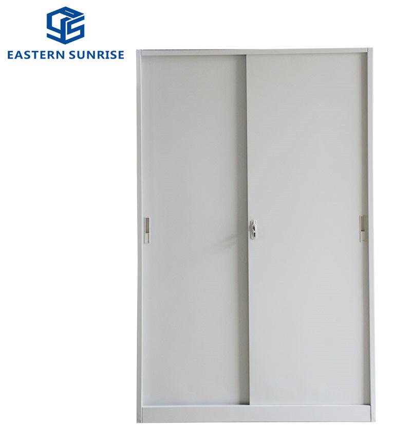 Modern Storage Cabinet with Steel Sliding Door for Office