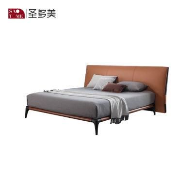 Modern Solid Wooden Home Bedroom Hotel Furniture Double King Bed