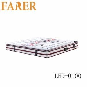 Knitted Fabric Natural Latex Mattress with Bonnell Spring