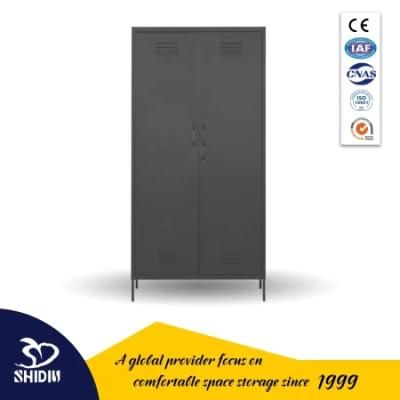 Big Metal Standing Wardrobe Closet Almirah Locker Cabinet with Shelves