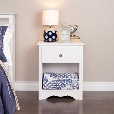 Nova Table De Chevet OEM Manufacture Rustic Nordic White Bedside Table Bedroom Modern Nightstand