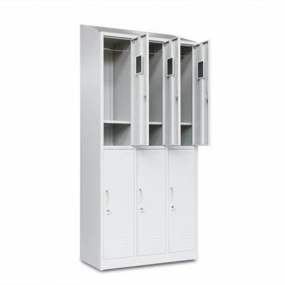 Office Furniture 6 Door Metal Locker Furniture Steel Clothes Cabinet