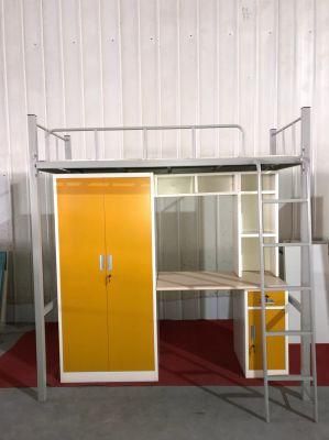 New Design School/Worker Use Study Desk and Wardrobe Dormitory Beds Storage Cabinet Bunk Bed