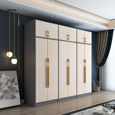 Nordic Luxury Design Simple Bedroom Open Door Wardrobe