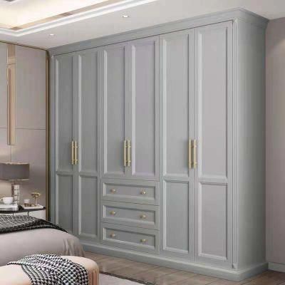 Modern Simple Nordic Light Blue Bedroom Wardrobe