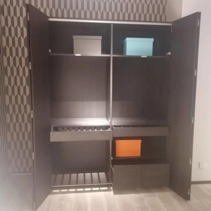 Chinese Concise Home Fty Supply Modern Bedroom Furniture 4 Door Wardrobe Flat Door Wardrobe