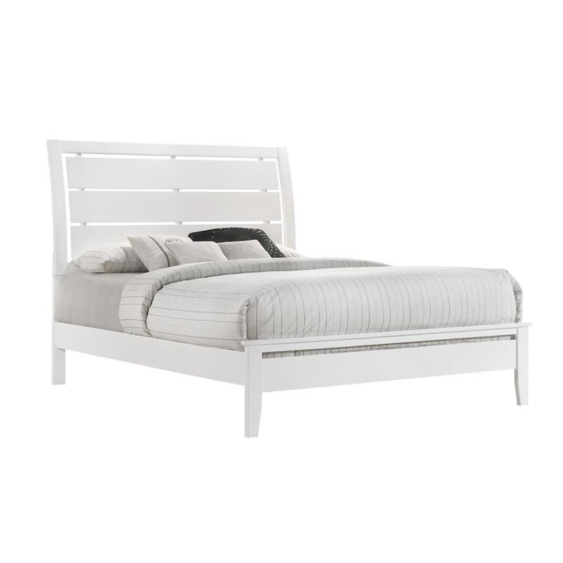 Nova All White Color Simple Style Home Hotel Furniture Middle Backrest Bedroom Beds