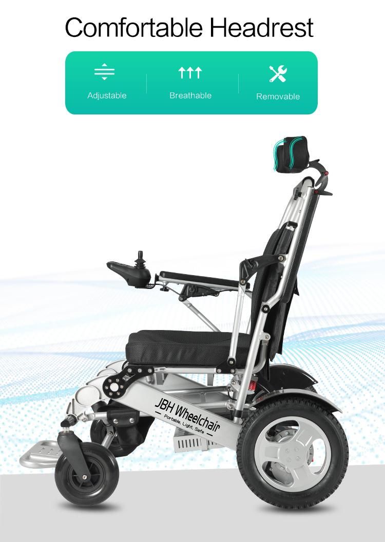 High Quality Reclining High Back Electric Wheelchair with Lifting Headrest