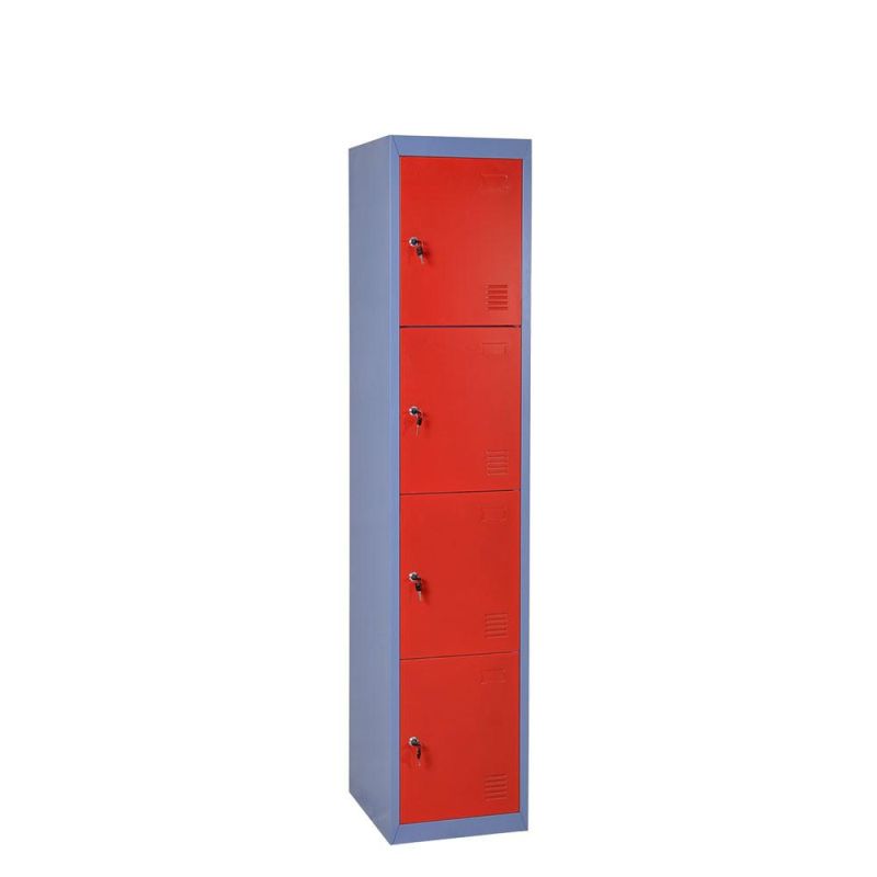 Hot Sale 4 Door Lockable Lockers Motal Steel Storage Locker Customized Color