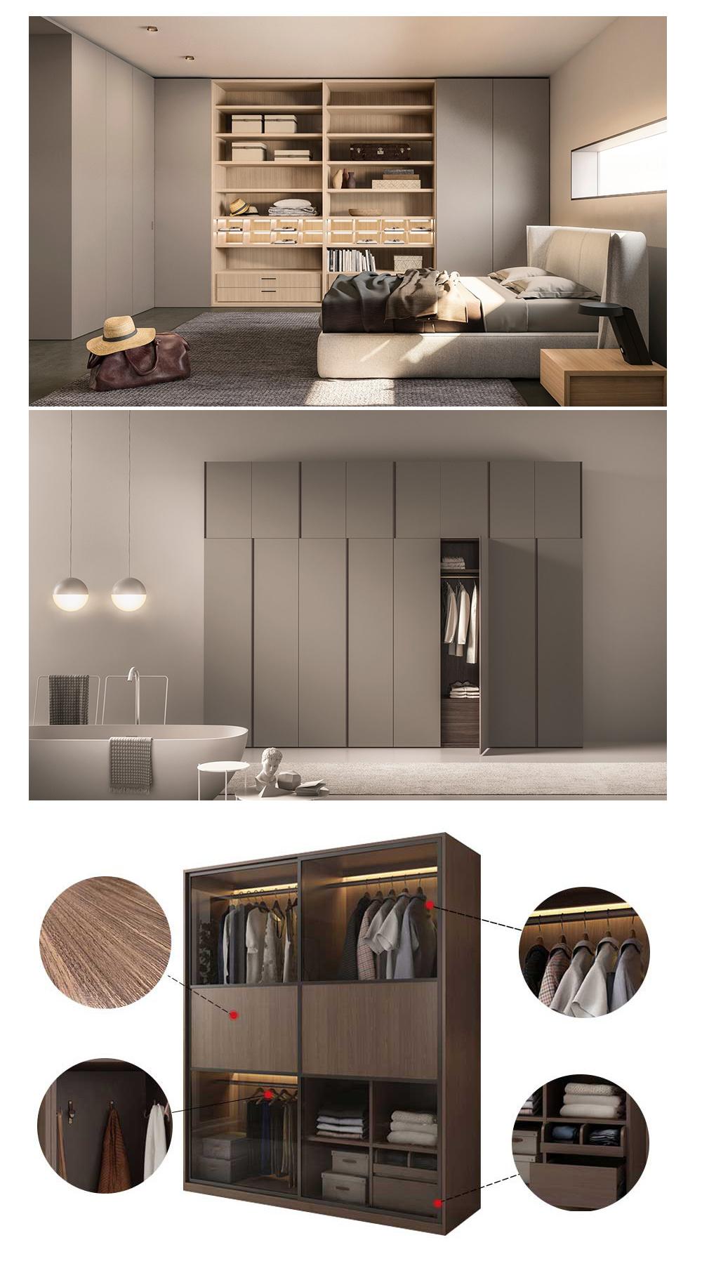 Home Furniture MDF Bedroom Clothes Wardrobe Design