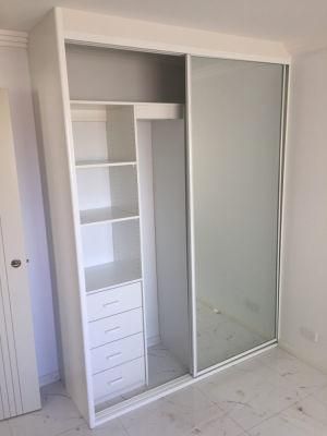 Bedroom Wardrobe Built-in Storage Wardrobe with Mirror Sliding Doors