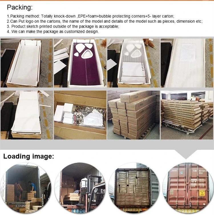 Modern Home Furniture Bed Set 1.8m High Men′s Bedroom Storage Bed