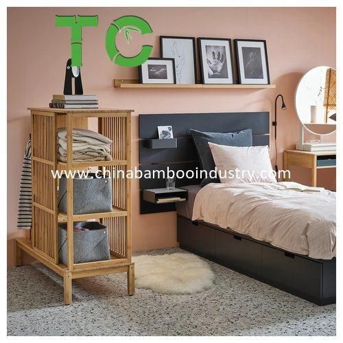 Wholesale Nordkisa Bamboo Open Wardrobe with Sliding Door Wardrobe Cabinet Wooden Wardrobe
