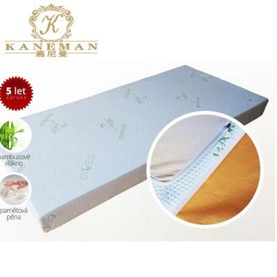 Bamboo Knitted Fabric Cover Memory Foam Compressed Roll up Mattress