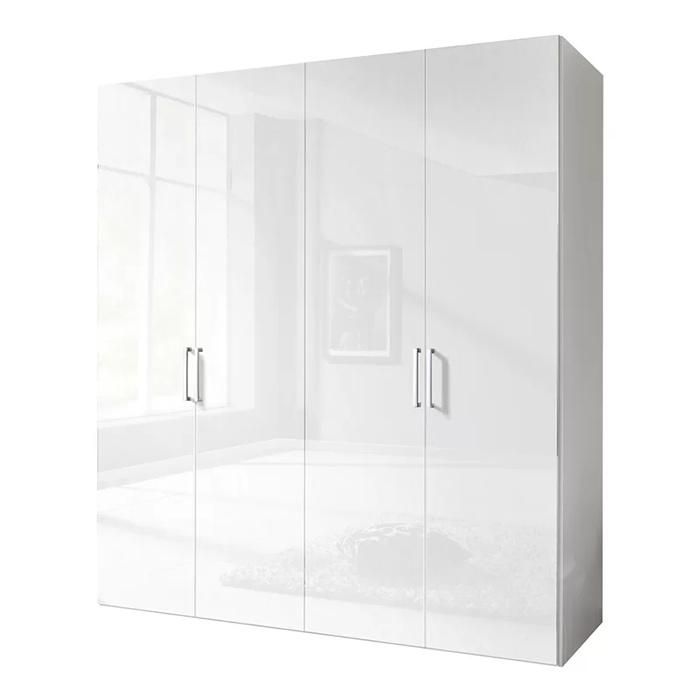 Wholesale White High Gloss Wooden Modern Bedroom Wardrobe Closet (HF-WF05144)