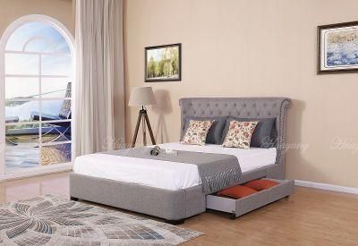 Huayang Top Seller Modern Double Bed Bedroom Furniture King Bed with Storage Storage Bed