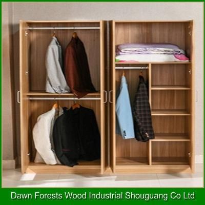 Good Design Four Doors Wood Grain Wardrobe