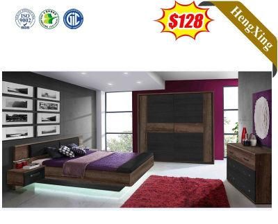 Hot Selling Bedroom Furniture Set 1.5m/1.8m Bed 2 Door Wardrobe with Nightstand Table
