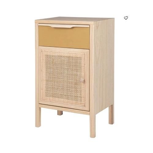 Wooden Nightstand with Two Layers for Bedroom