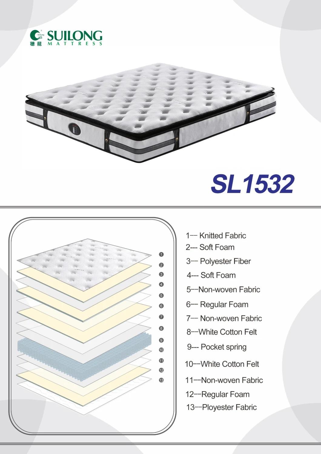 Small Single Mattress Fashion Design Hotel Furniture Pocket Spring Mattress